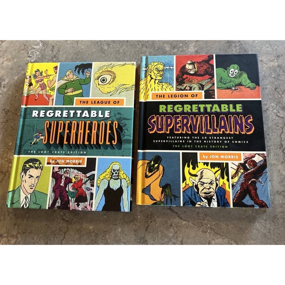 Set Of 2 The League of Regrettable Superheroes & Supervillains Hardcover